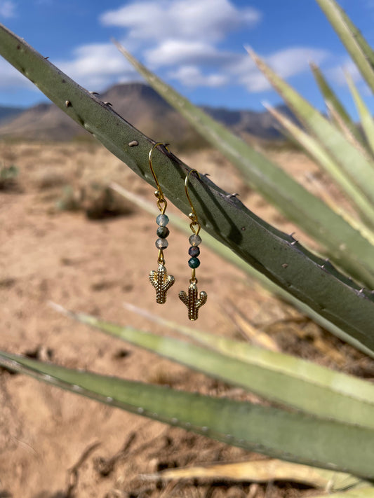 The Bliss Cactus Charm Earrings