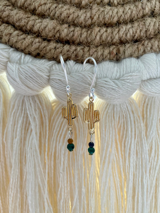 The Mt. Lemmon Cactus Charm Earrings